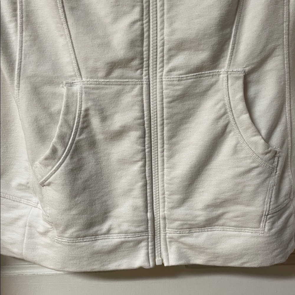 Athleta white full zip athletic golf tennis casual hoodie women’s size medium - Picture 5 of 15